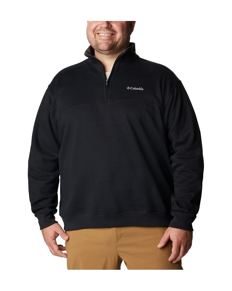 Men's Big & Tall Hart Mountain II Half Zip Sweatshirt Black $31.85 Sweatshirt