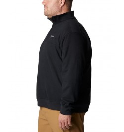 Men's Big & Tall Hart Mountain II Half Zip Sweatshirt Black $31.85 Sweatshirt