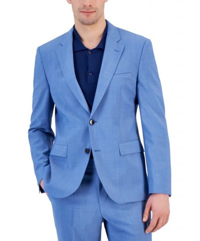 Boss Men's Modern-Fit Light Blue Superflex Suit Jacket Blue $204.75 Suits