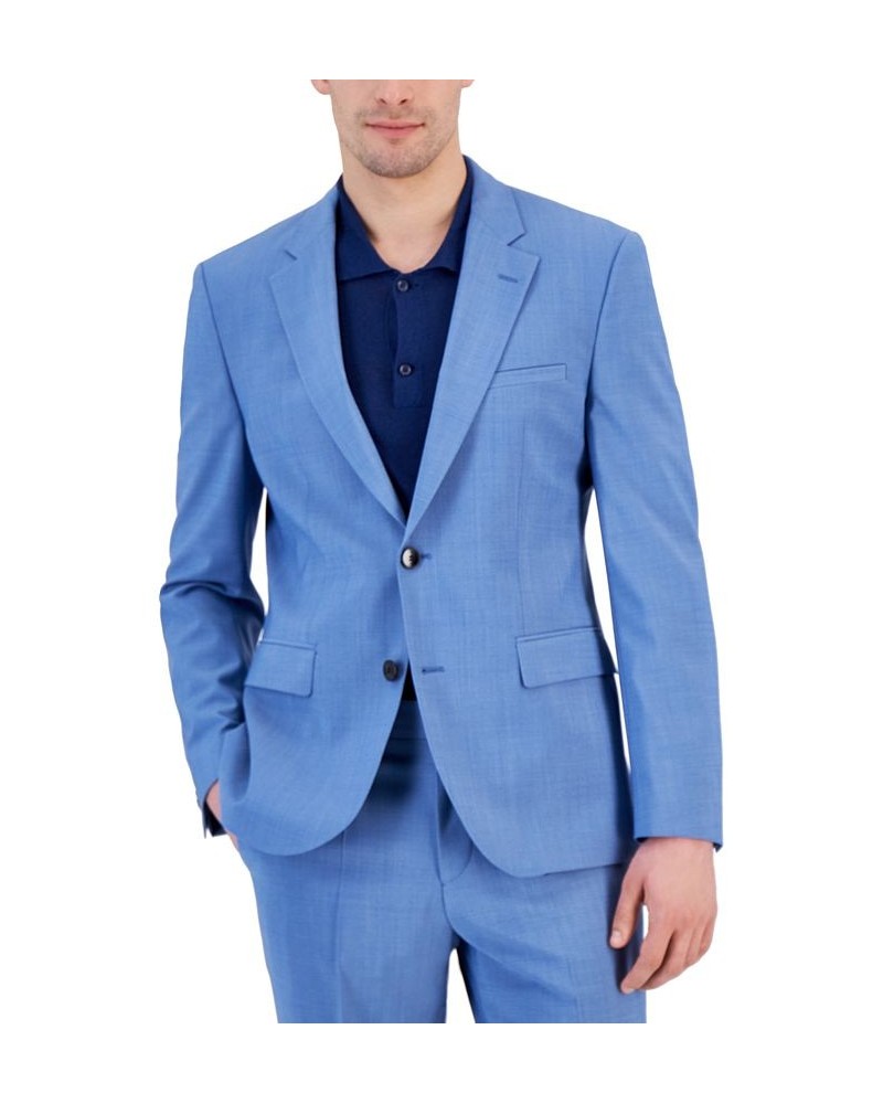 Boss Men's Modern-Fit Light Blue Superflex Suit Jacket Blue $204.75 Suits