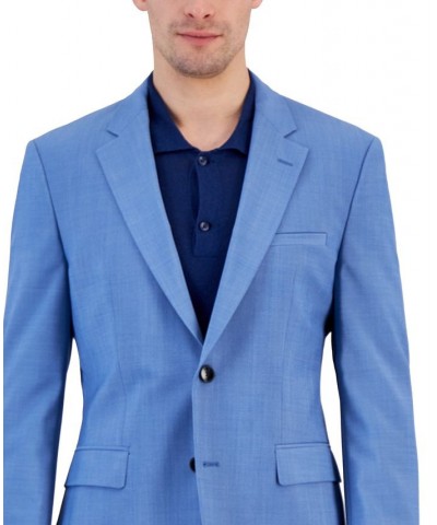 Boss Men's Modern-Fit Light Blue Superflex Suit Jacket Blue $204.75 Suits