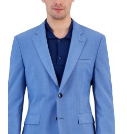 Boss Men's Modern-Fit Light Blue Superflex Suit Jacket Blue $204.75 Suits