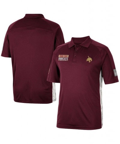 Men's Maroon Texas State Bobcats OHT Military-Inspired Appreciation Snow Camo Polo Shirt $25.20 Polo Shirts