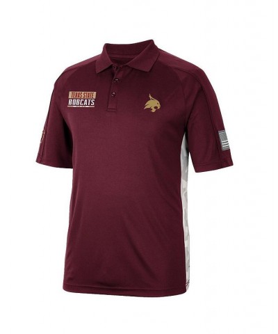 Men's Maroon Texas State Bobcats OHT Military-Inspired Appreciation Snow Camo Polo Shirt $25.20 Polo Shirts