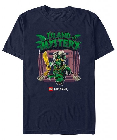 Men's Lego Ninjago Green Ninja Mystery Island Short Sleeve T-shirt Blue $20.64 T-Shirts