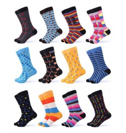 Men's Funky Colorful Dress Socks Pack of 12 PD03 $20.52 Socks