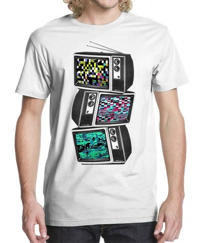 Men's Glitched TV Graphic T-shirt $18.89 T-Shirts