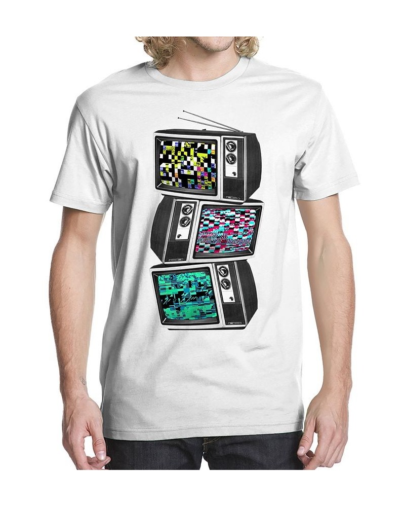 Men's Glitched TV Graphic T-shirt $18.89 T-Shirts