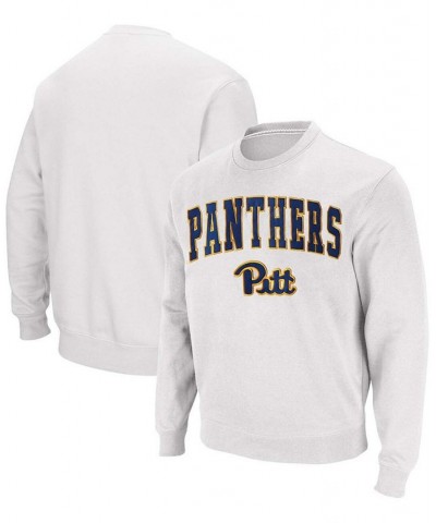 Men's White Pitt Panthers Arch Logo Sweatshirt $32.39 Sweatshirt