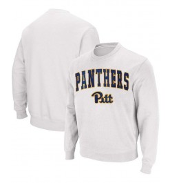 Men's White Pitt Panthers Arch Logo Sweatshirt $32.39 Sweatshirt