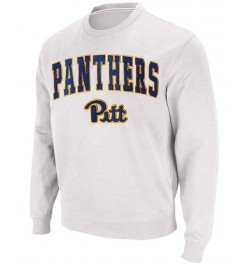 Men's White Pitt Panthers Arch Logo Sweatshirt $32.39 Sweatshirt