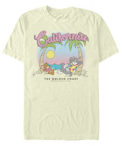 Men's Tom Jerry California Short Sleeve T-shirt Tan/Beige $16.10 T-Shirts