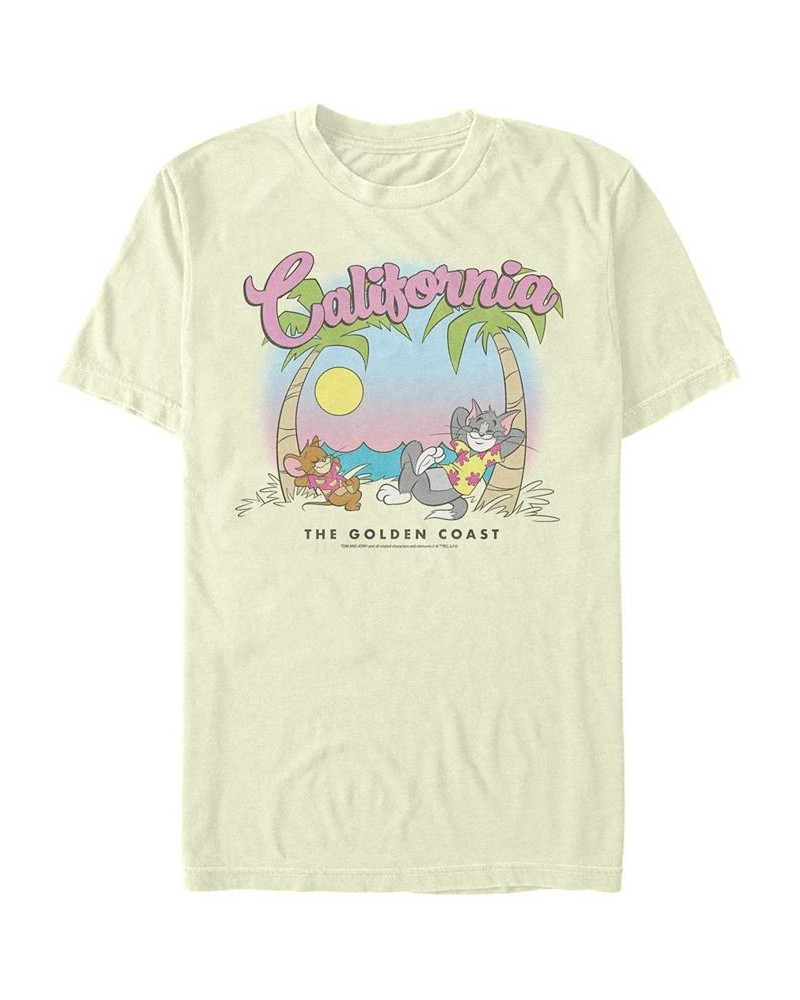 Men's Tom Jerry California Short Sleeve T-shirt Tan/Beige $16.10 T-Shirts