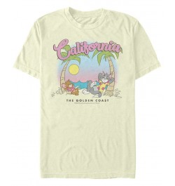 Men's Tom Jerry California Short Sleeve T-shirt Tan/Beige $16.10 T-Shirts