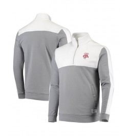 Men's White Wisconsin Badgers Game Day All Day Fleece Half-Zip Jacket $44.10 Jackets