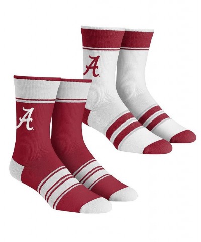 Men's and Women's Socks Alabama Crimson Tide Multi-Stripe 2-Pack Team Crew Sock Set $17.84 Socks