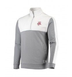 Men's White Wisconsin Badgers Game Day All Day Fleece Half-Zip Jacket $44.10 Jackets