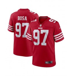 Men's Nick Bosa Scarlet San Francisco 49ers Player Game Jersey $32.10 Jersey