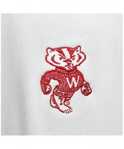 Men's White Wisconsin Badgers Game Day All Day Fleece Half-Zip Jacket $44.10 Jackets