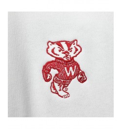 Men's White Wisconsin Badgers Game Day All Day Fleece Half-Zip Jacket $44.10 Jackets