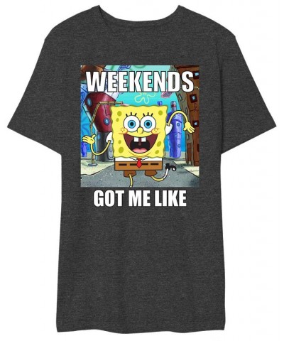 Weekends Got Me Like Men's Graphic T-Shirt Gray $17.50 T-Shirts