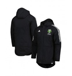 Men's Black Portland Timbers Stadium Parka Raglan Full-Zip Hoodie Jacket $81.70 Jackets