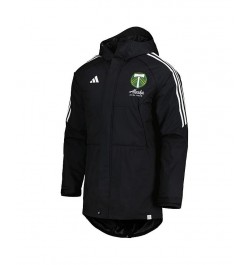 Men's Black Portland Timbers Stadium Parka Raglan Full-Zip Hoodie Jacket $81.70 Jackets