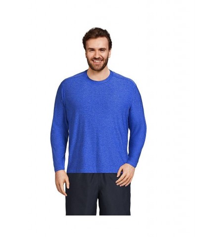 Men's Big and Tall Long Sleeve UPF 50 Swim Tee Rash Guard PD02 $27.48 Swimsuits