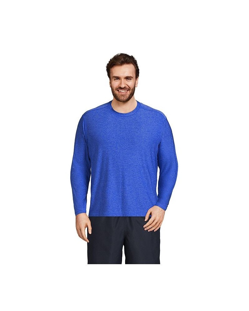 Men's Big and Tall Long Sleeve UPF 50 Swim Tee Rash Guard PD02 $27.48 Swimsuits