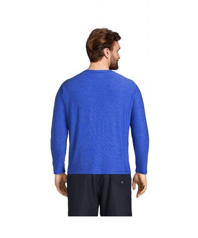 Men's Big and Tall Long Sleeve UPF 50 Swim Tee Rash Guard PD02 $27.48 Swimsuits