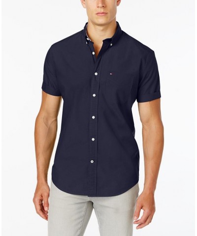 Men's Big & Tall Maxwell Short-Sleeve Button-Down Shirt Navy Blazer $31.85 Shirts