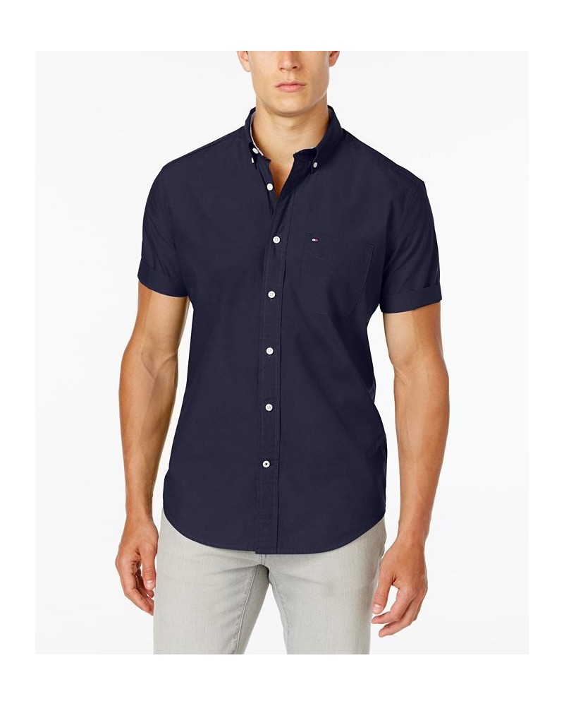 Men's Big & Tall Maxwell Short-Sleeve Button-Down Shirt Navy Blazer $31.85 Shirts