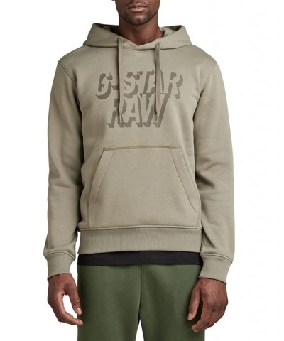 Men's Regular-Fit Retro Shadow Logo Graphic Hoodie Green $36.23 Sweatshirt