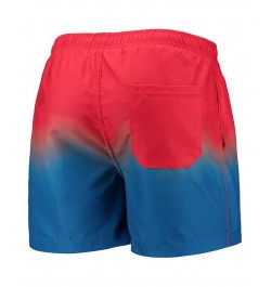 Men's Red, Royal Buffalo Bills Retro Dip-Dye Swim Shorts $30.15 Swimsuits