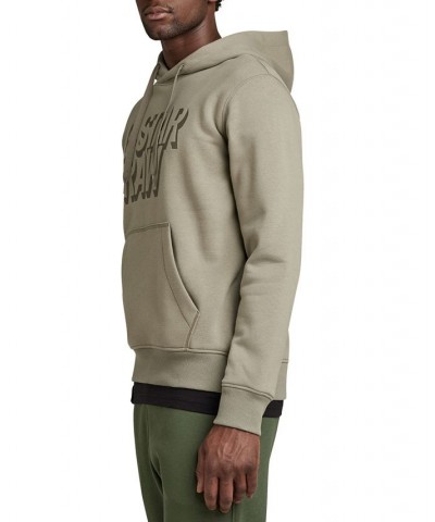 Men's Regular-Fit Retro Shadow Logo Graphic Hoodie Green $36.23 Sweatshirt