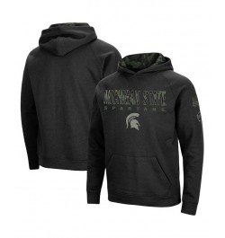 Men's Black Michigan State Spartans Big and Tall OHT Military-Inspired Appreciation Raglan Pullover Hoodie $26.66 Sweatshirt