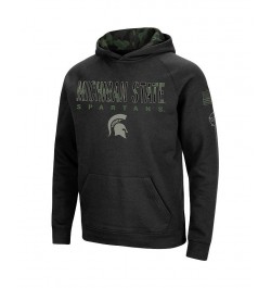 Men's Black Michigan State Spartans Big and Tall OHT Military-Inspired Appreciation Raglan Pullover Hoodie $26.66 Sweatshirt