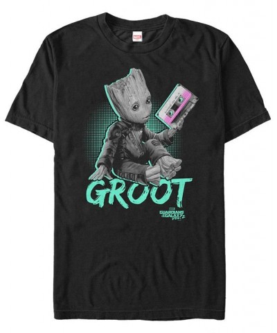 Marvel Men's Guardians of the Galaxy Vol. 2 Curious Neon Baby Groot Short Sleeve T-Shirt Black $18.19 T-Shirts