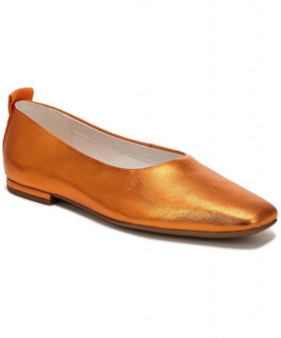 Vana Ballet Flats Orange Faux Leather $45.50 Shoes