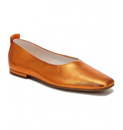 Vana Ballet Flats Orange Faux Leather $45.50 Shoes