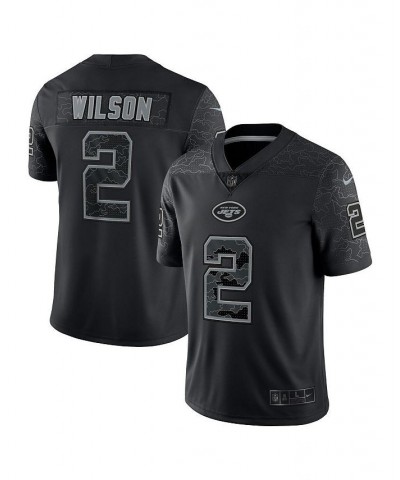 Men's Zach Wilson Black New York Jets RFLCTV Limited Jersey $54.76 Jersey