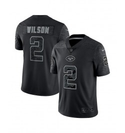 Men's Zach Wilson Black New York Jets RFLCTV Limited Jersey $54.76 Jersey