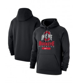 Men's Black Ohio State Buckeyes Big and Tall Club Stack Fleece Pullover Hoodie $34.85 Sweatshirt