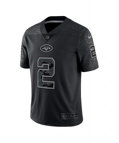 Men's Zach Wilson Black New York Jets RFLCTV Limited Jersey $54.76 Jersey