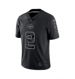 Men's Zach Wilson Black New York Jets RFLCTV Limited Jersey $54.76 Jersey