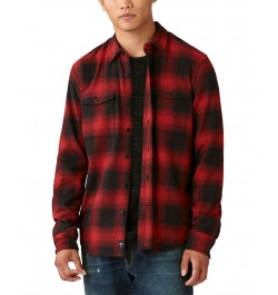 Men's Plaid Work Wear Cloud Soft Long Sleeve Flannel Shirt PD03 $30.86 Shirts