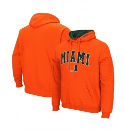 Men's Orange Miami Hurricanes Arch and Logo 3.0 Pullover Hoodie $34.19 Sweatshirt