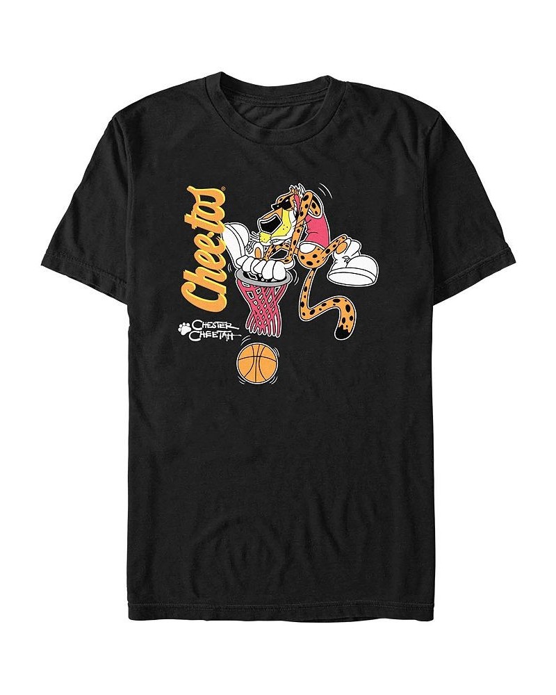 Men's Cheetos 90s Chester Hoopin Short Sleeve T-shirt Black $20.29 T-Shirts