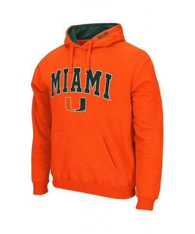 Men's Orange Miami Hurricanes Arch and Logo 3.0 Pullover Hoodie $34.19 Sweatshirt