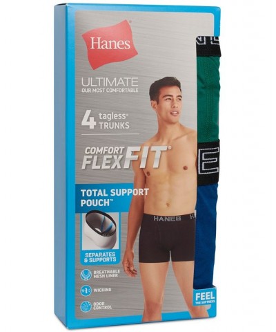 Men's 4-Pk. Ultimate ComfortFlex Fit Total Support Pouch Trunks Multi $14.88 Underwear